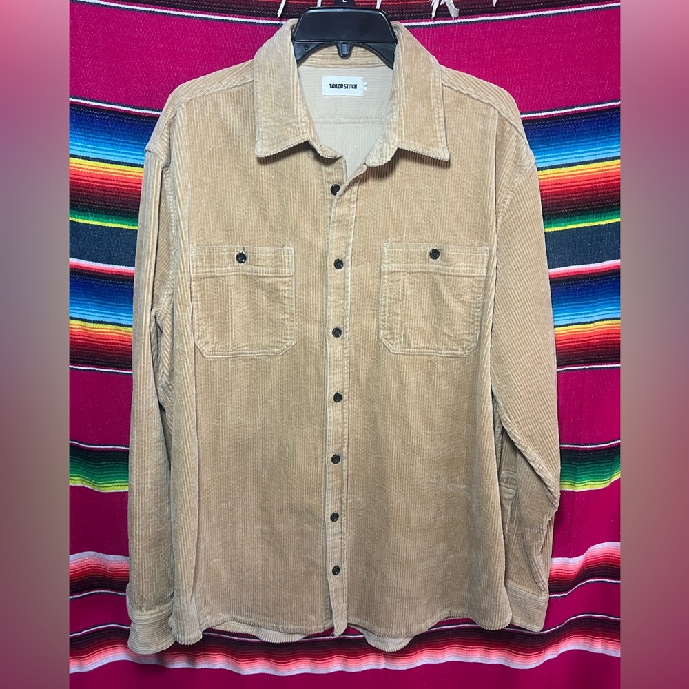 Taylor Stitch The Utility Shirt in Camel Corduroy Size 44 XL